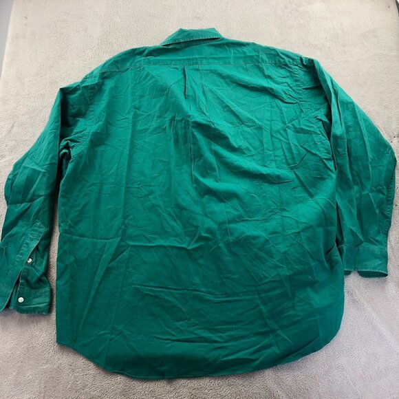 Ralph Lauren Mens Blaire Shirt XXL Green Long Sleeve Button Down Classic Cotton - Picture 11 of 11